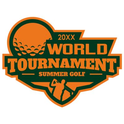 World Tournament Simmer Golf logo template Miniatura